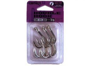 OWNER DOUBLE HOOK 3X #3/0 6PK