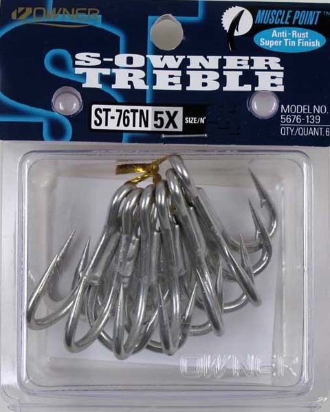 OWNER TREBLE ST76TN 5X #5/0 5PK - Boats And More